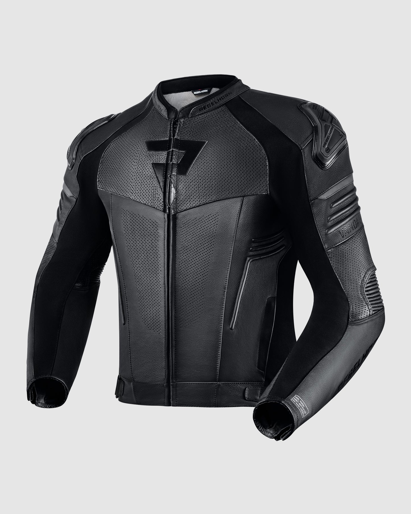 Vandal Motorrad-Lederjacke Schwarz