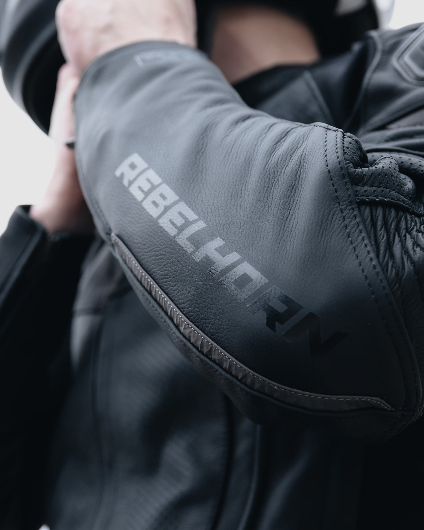 Vandal Motorrad-Lederjacke Schwarz
