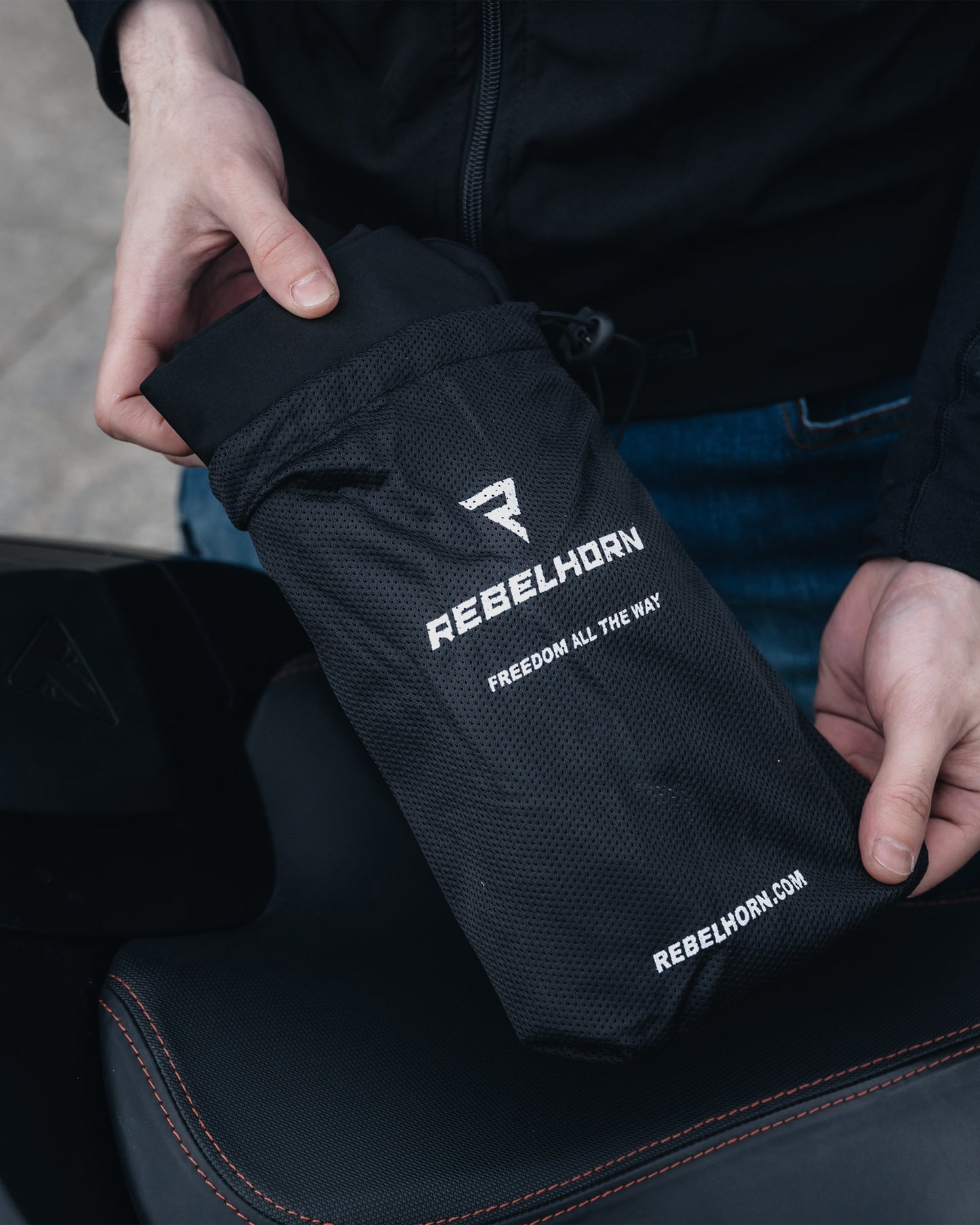 Vandal Motorrad-Lederjacke Schwarz