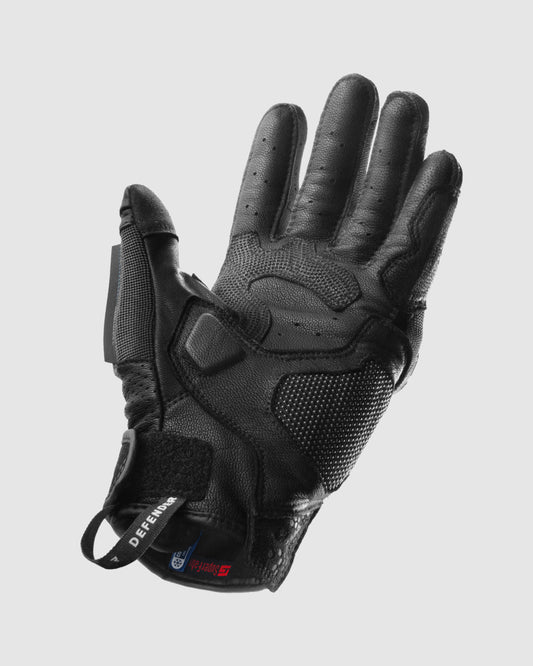 Defender Motorradhandschuhe Schwarz