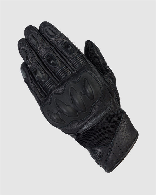 Flux II Damen Motorradhandschuhe Schwarz