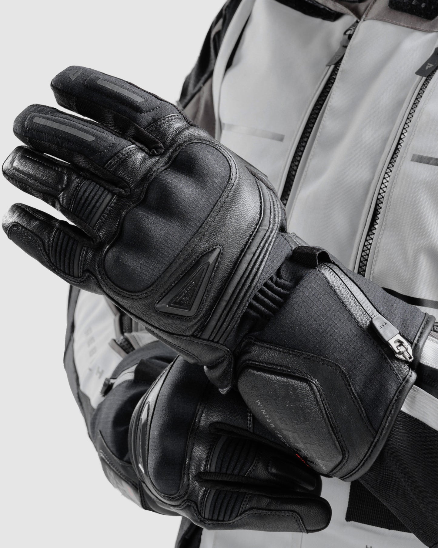 Summit Wasserdichte Motorradhandschuhe Schwarz