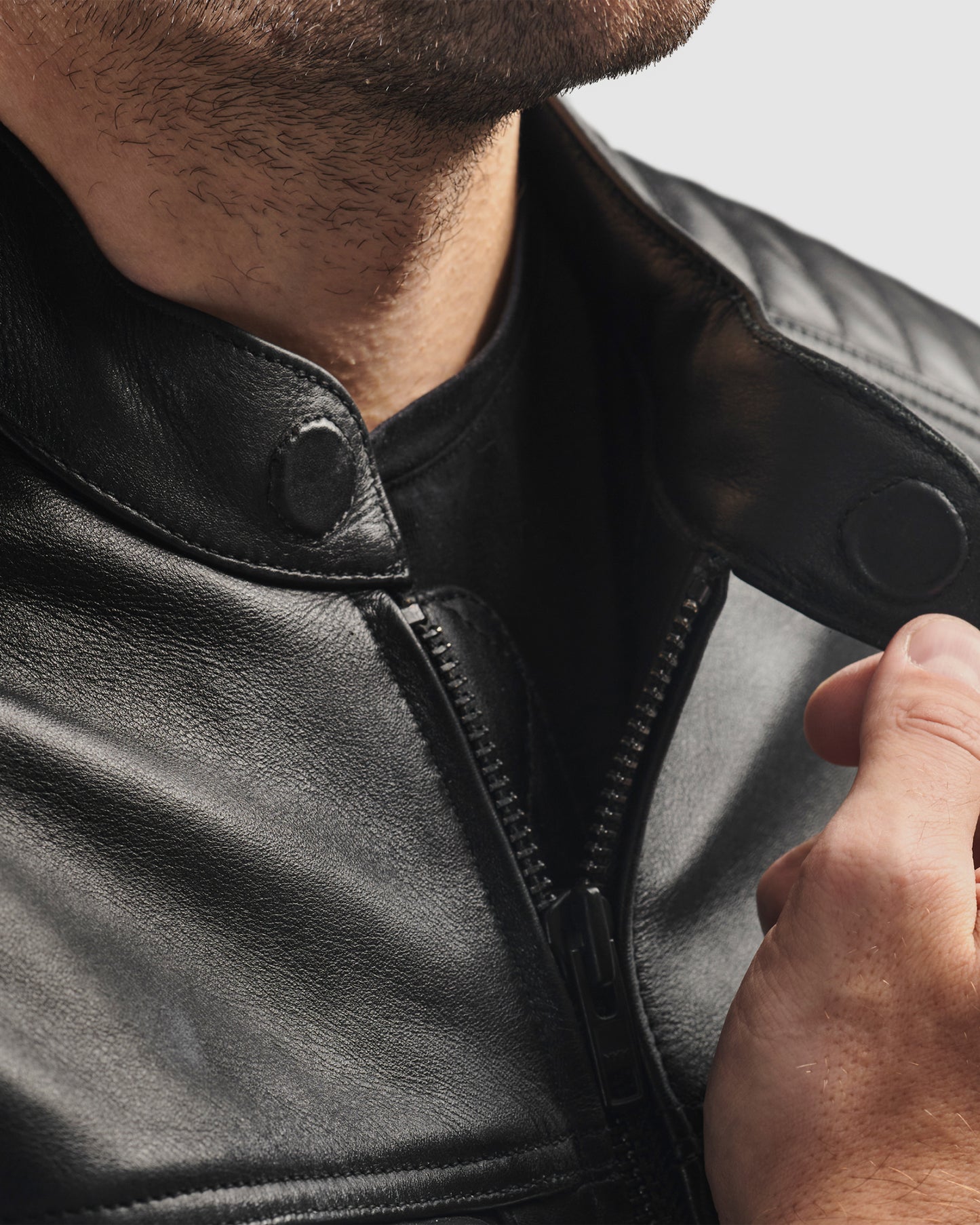 Hunter II Lederjacke Schwarz