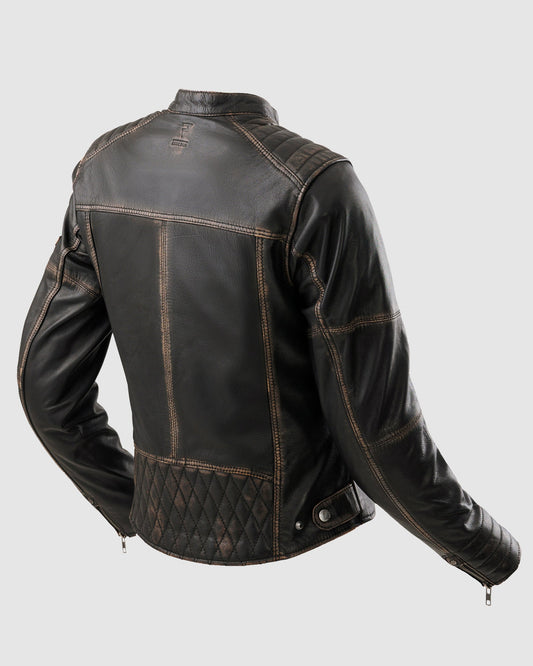 Hunter II Damen Lederjacke Vintage Braun