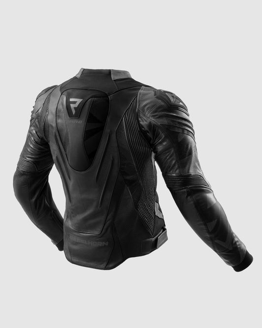 Inferno Leder-Motorradjacke Schwarz