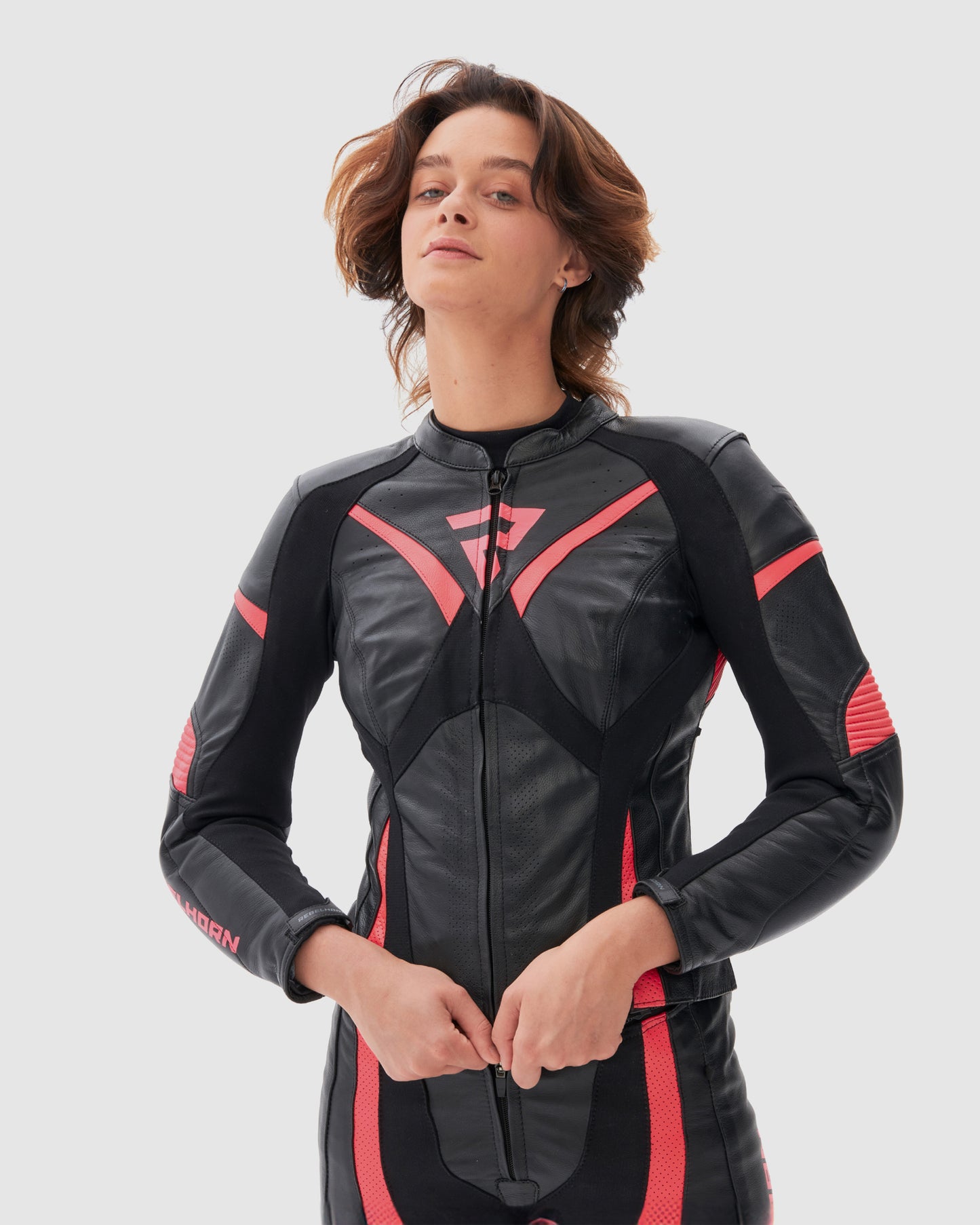 Rebel Damen Motorradjacke Rosa