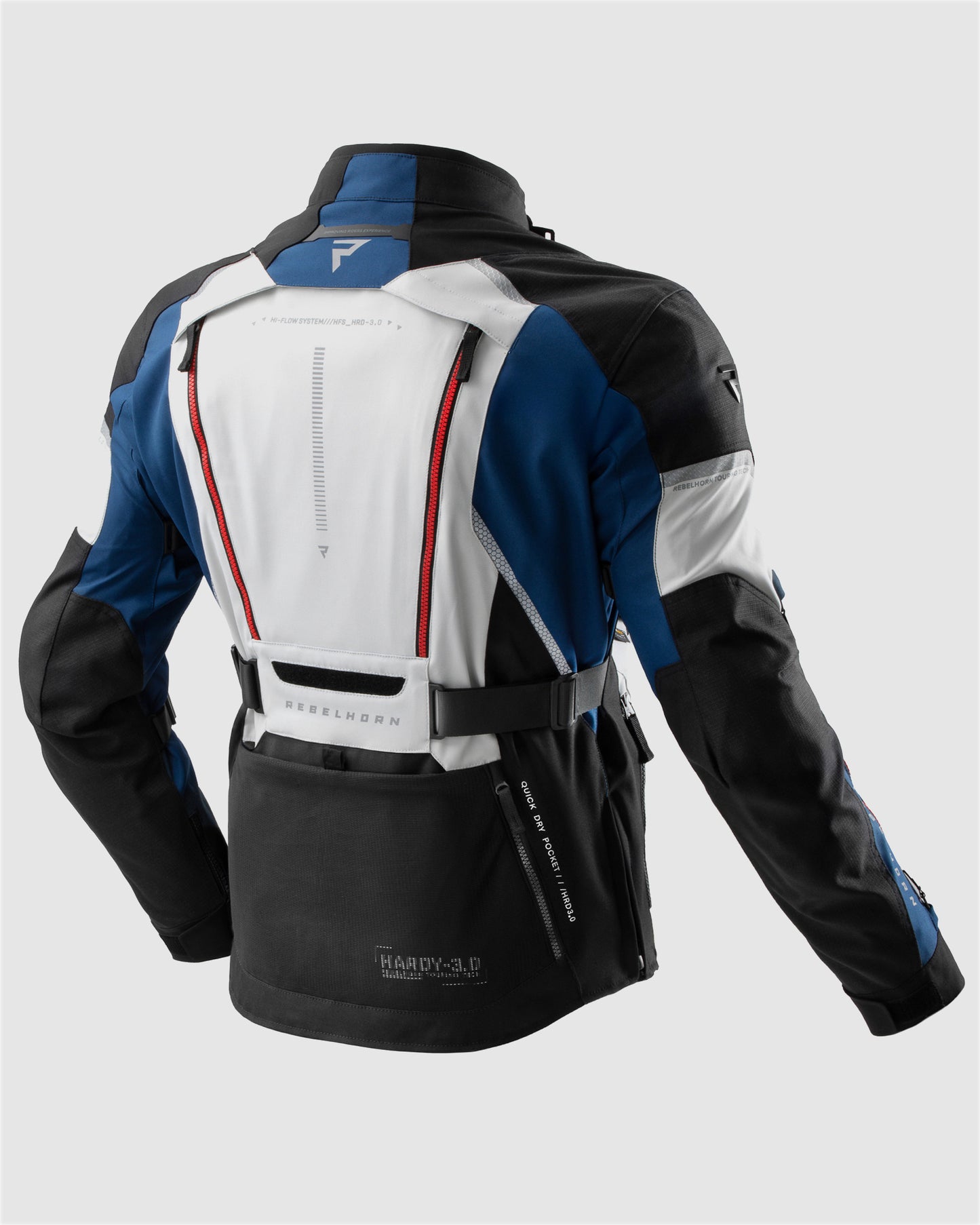 Hardy 3.0 Motorradjacke Grau, Blau, Rot