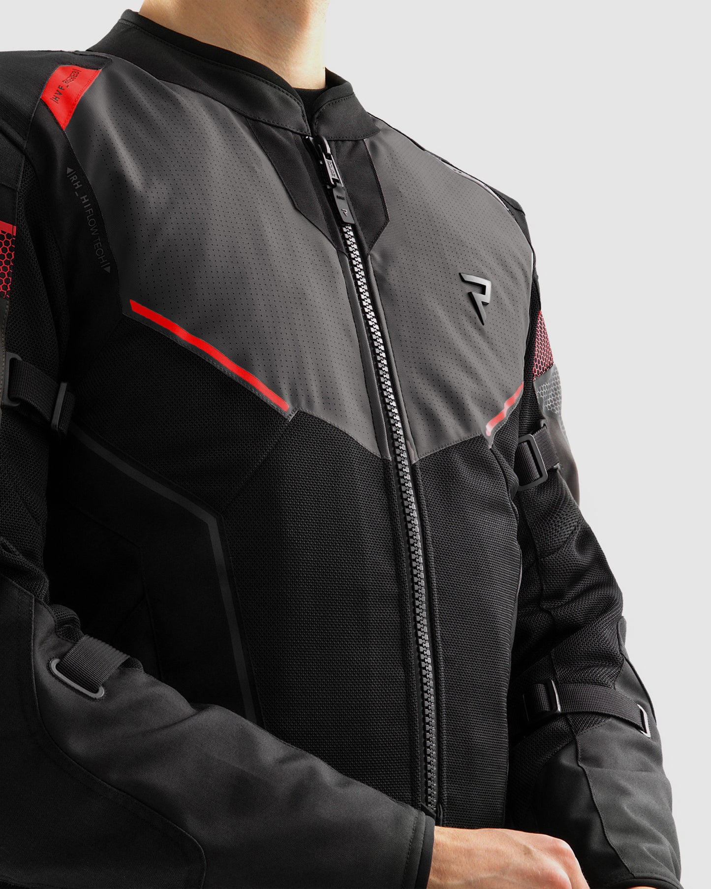 Hiflow V Motorradjacke Dunkelgrau