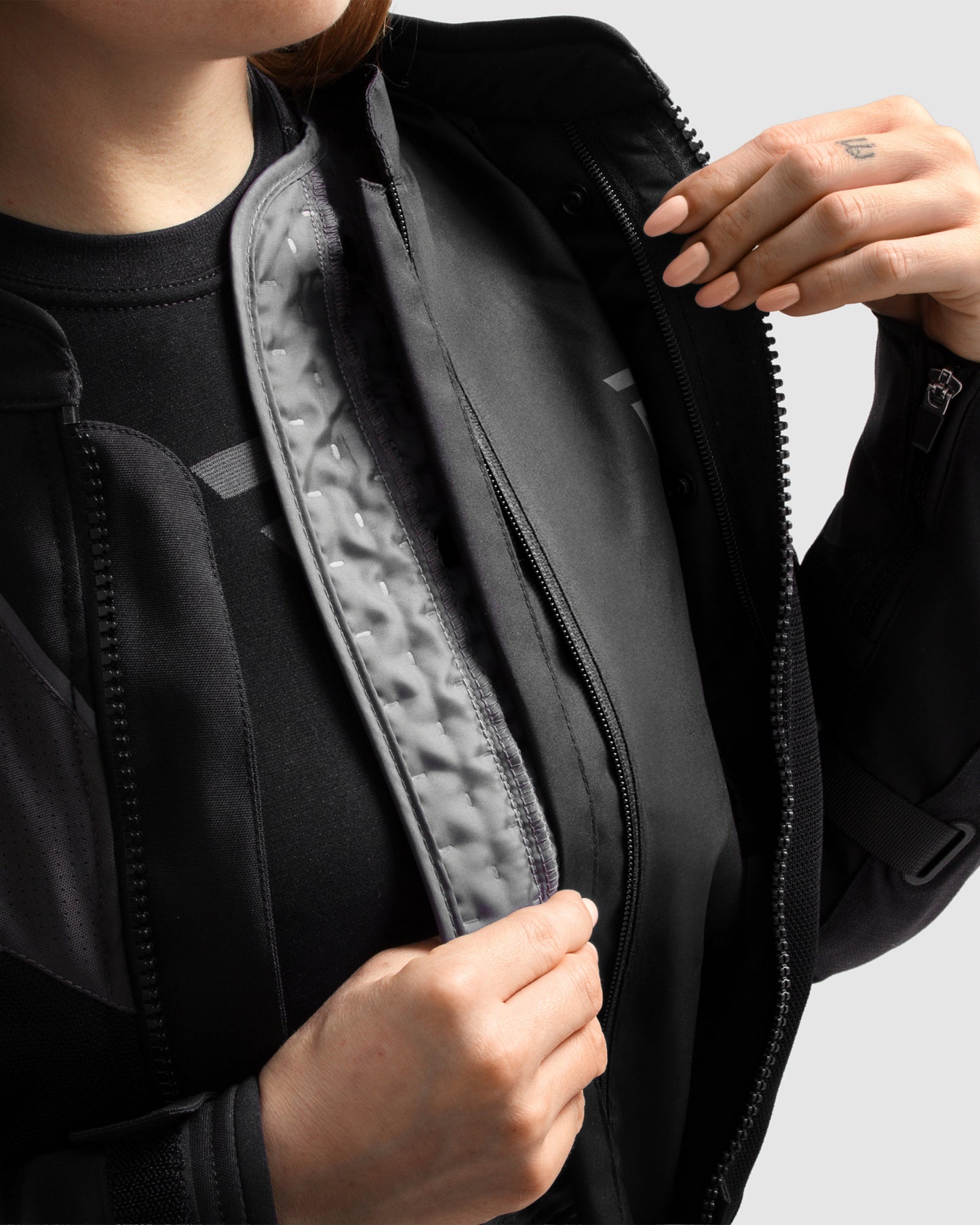 Hiflow V Motorradjacke Schwarz