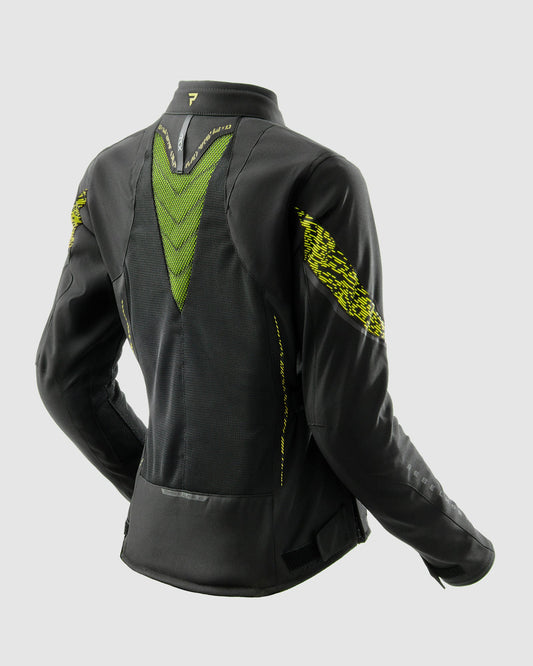 Jax Damen Motorradjacke Grün