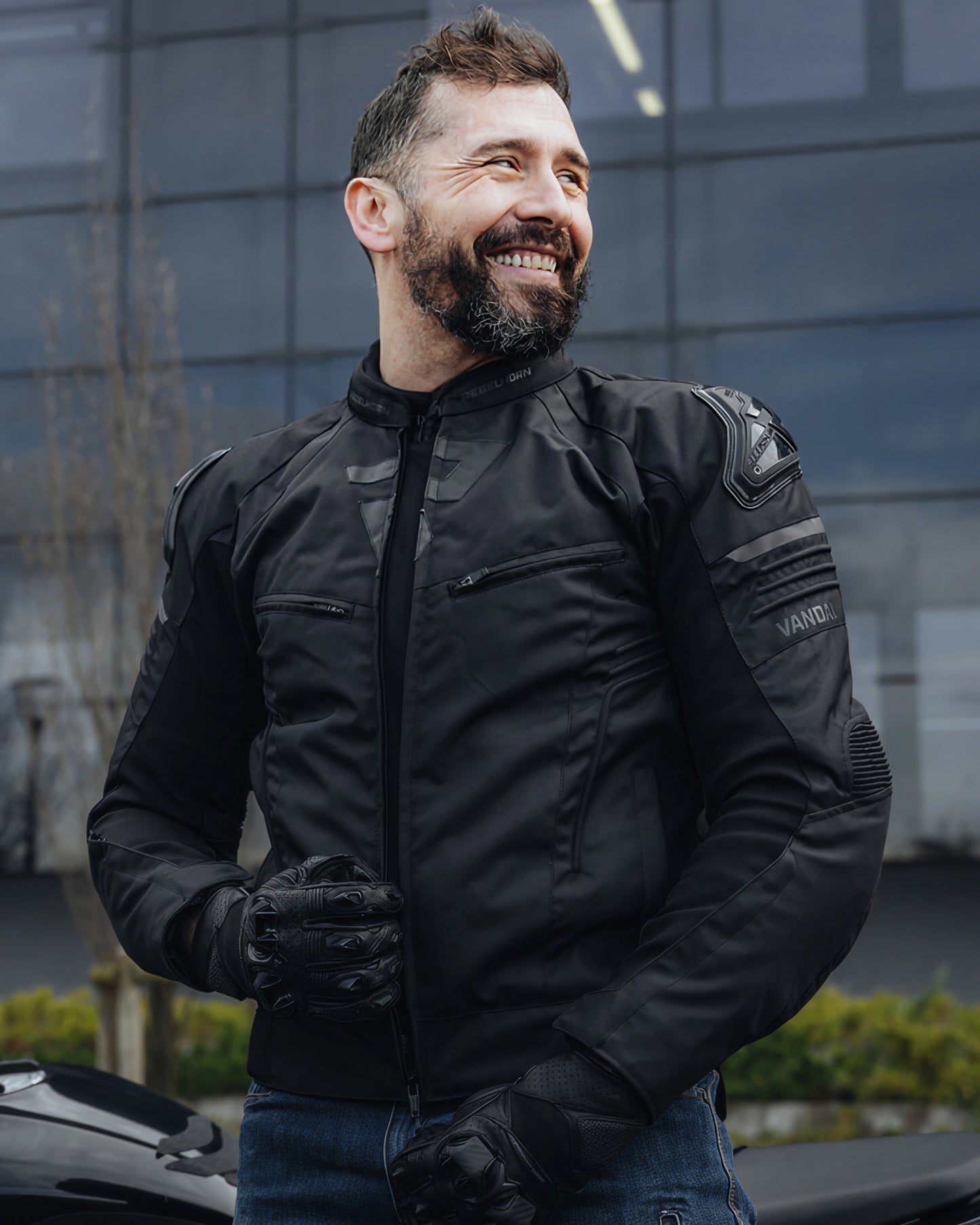 Vandal Motorradjacke Schwarz