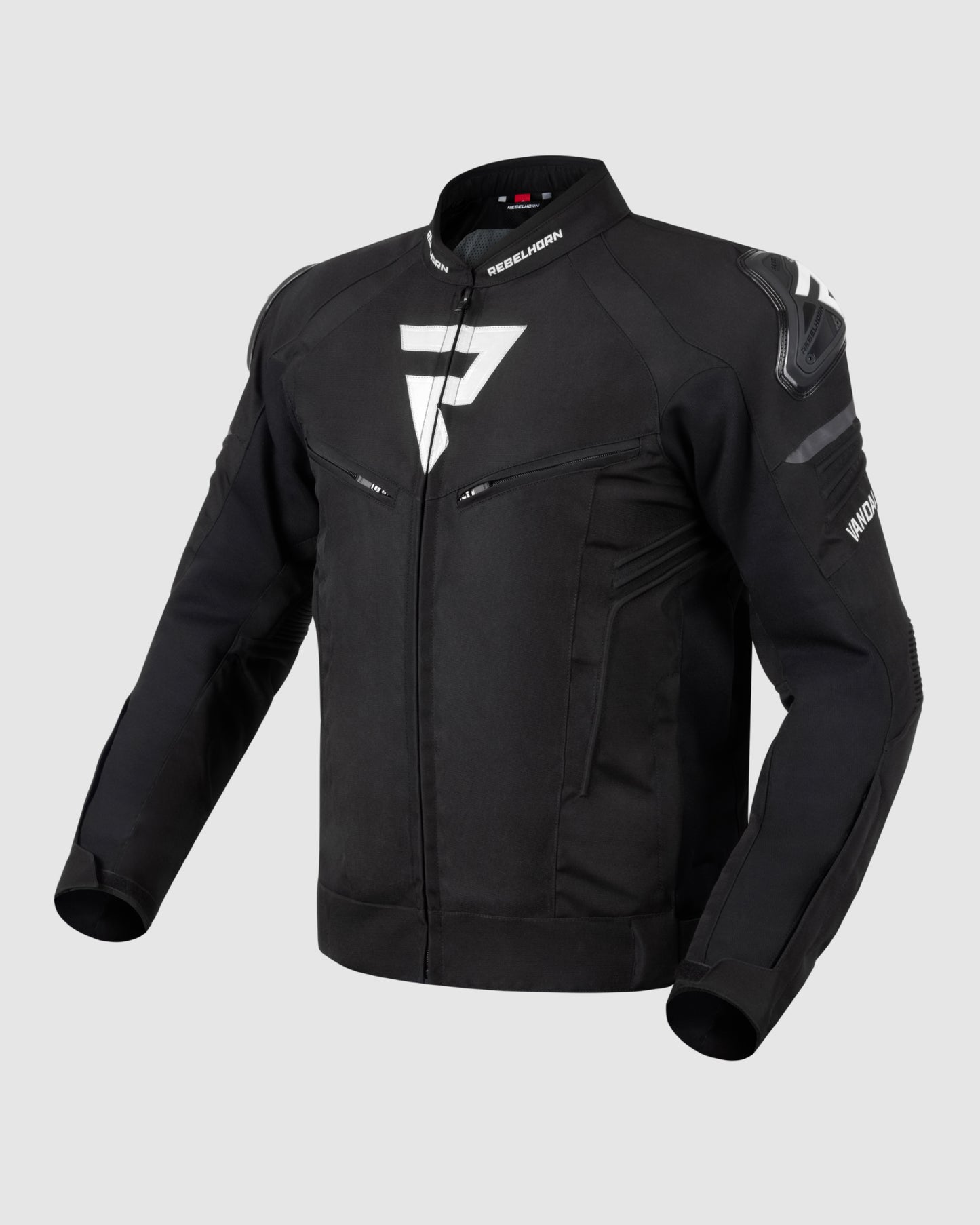 Vandal Motorradjacke Schwarz Weiß