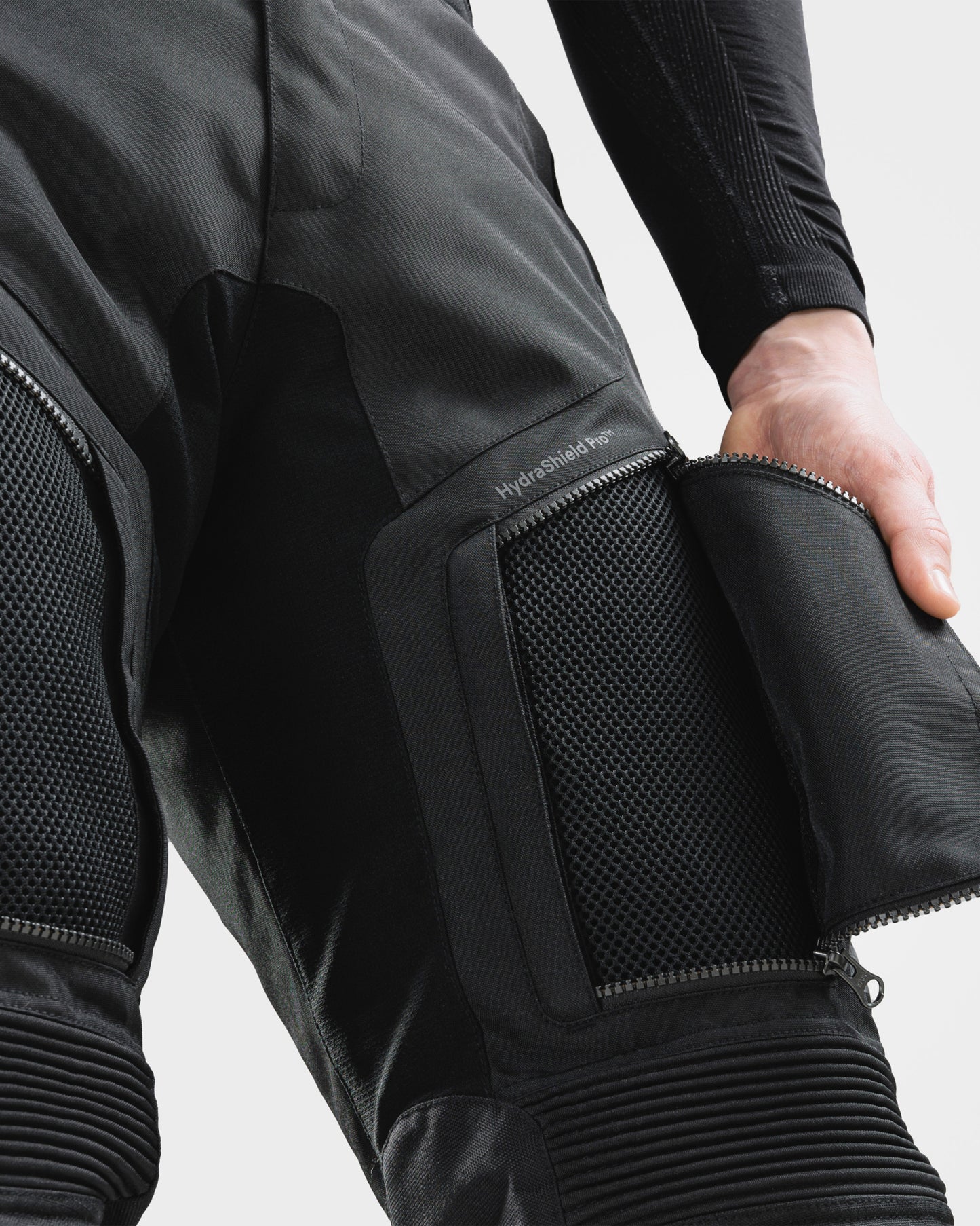 Cubby V Motorradhose Schwarz Lang