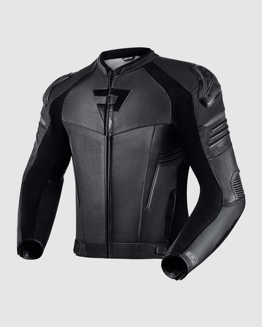 Vandal Motorrad-Lederjacke Schwarz