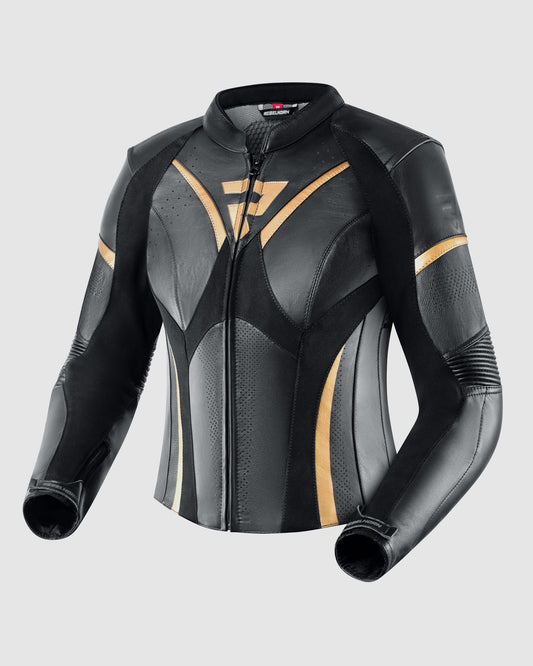 Rebel Damen Motorradjacke Gold