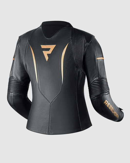 Rebel Damen Motorradjacke Gold