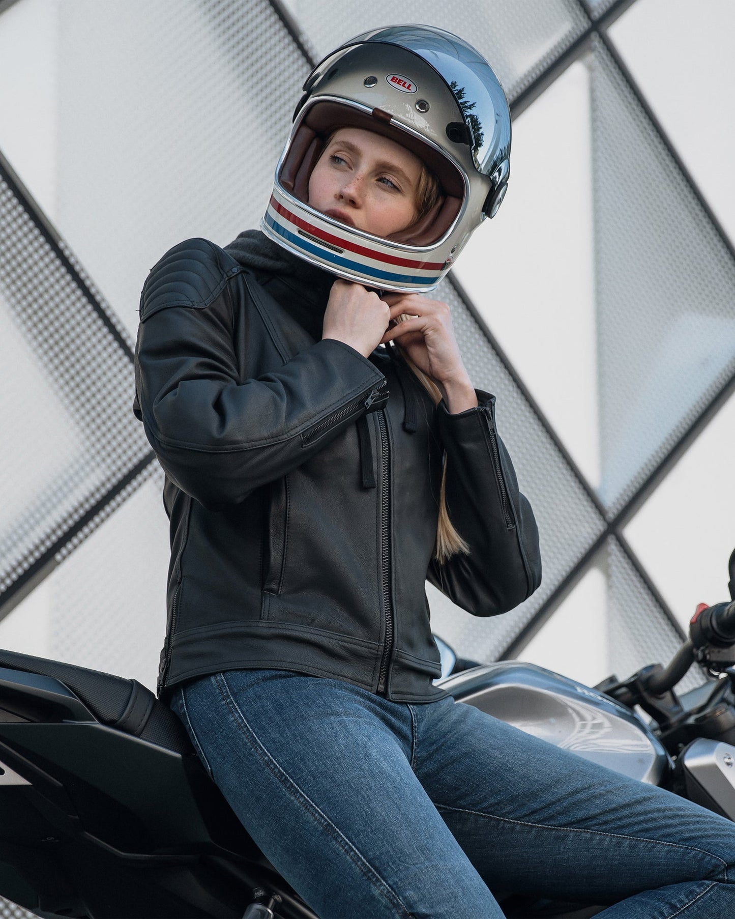 Impala Damen Lederjacke Schwarz