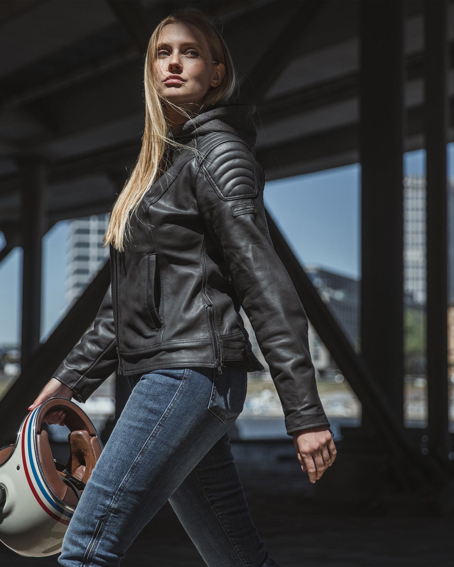 Impala Damen Lederjacke Schwarz