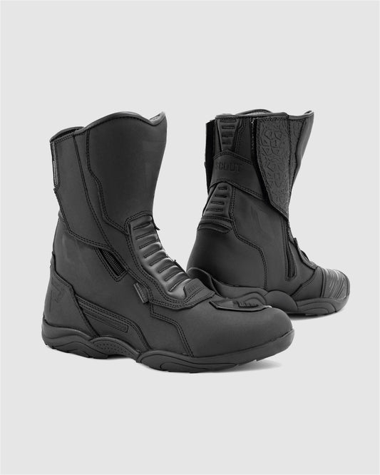 Scout Motorradstiefel Schwarz Matt