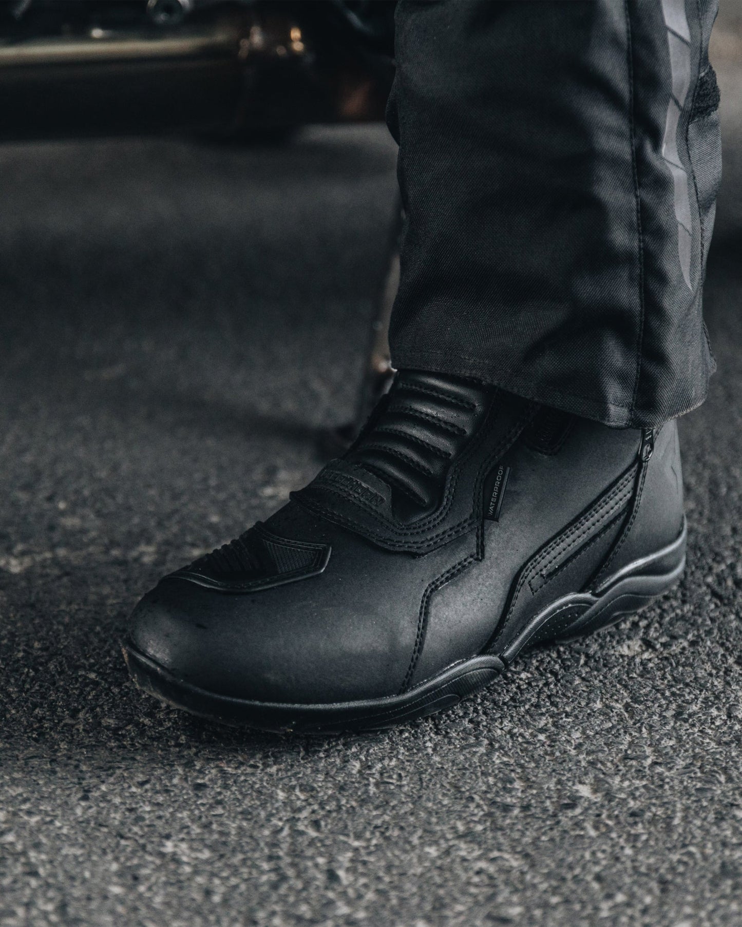 Scout Motorradstiefel Schwarz Matt