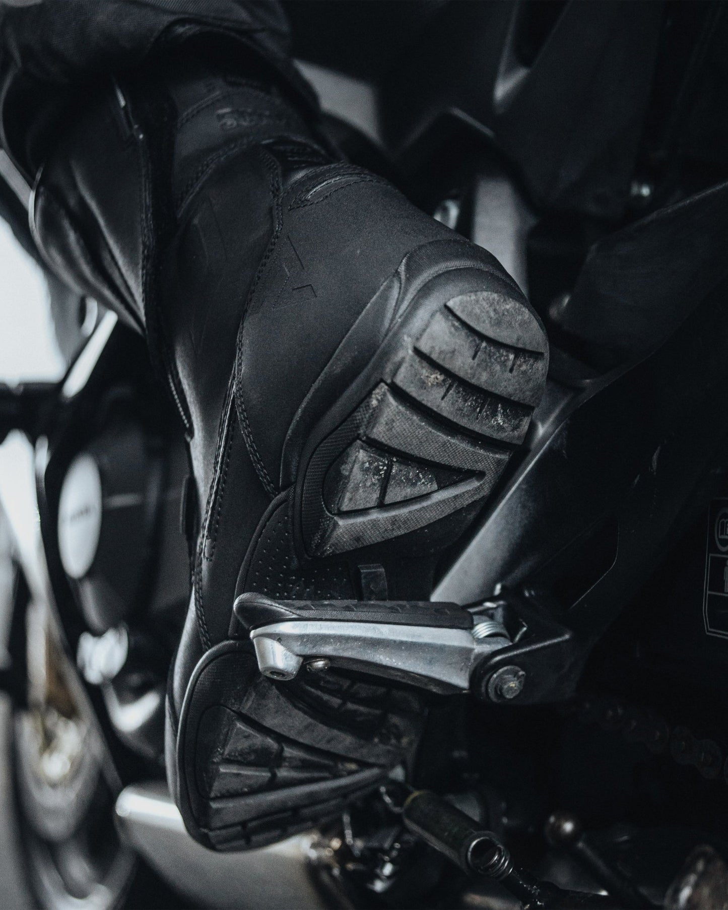 Scout Motorradstiefel Schwarz Matt