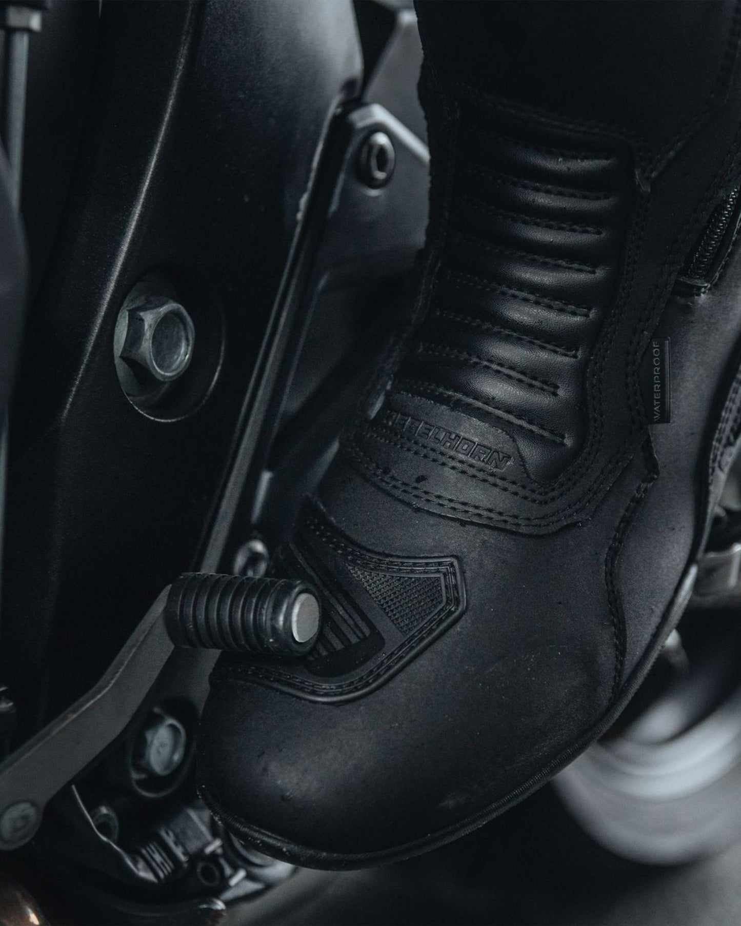 Scout Motorradstiefel Schwarz Matt