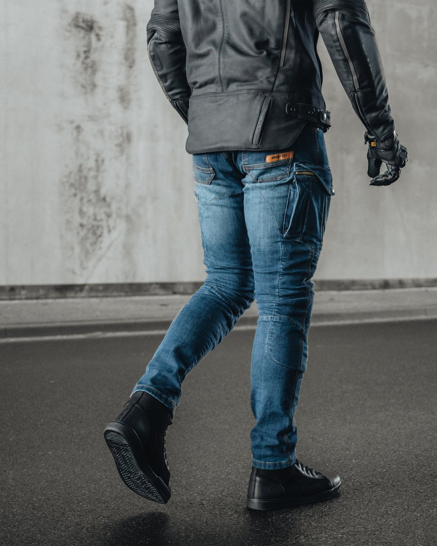 Vandal Motorrad-Jeans Blau