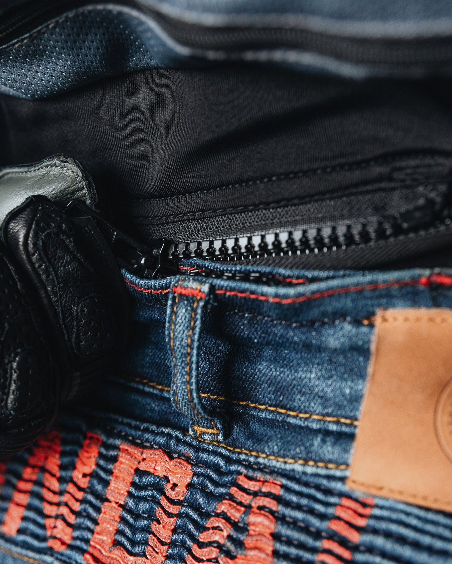 Vandal Motorrad-Jeans Blau