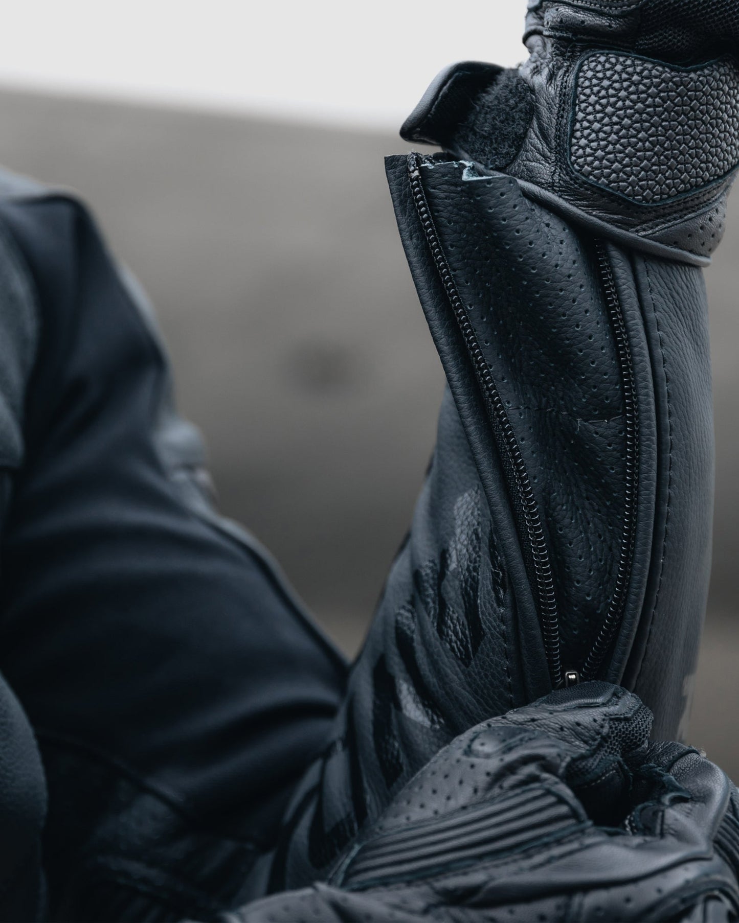 Vandal Motorrad-Lederjacke Schwarz