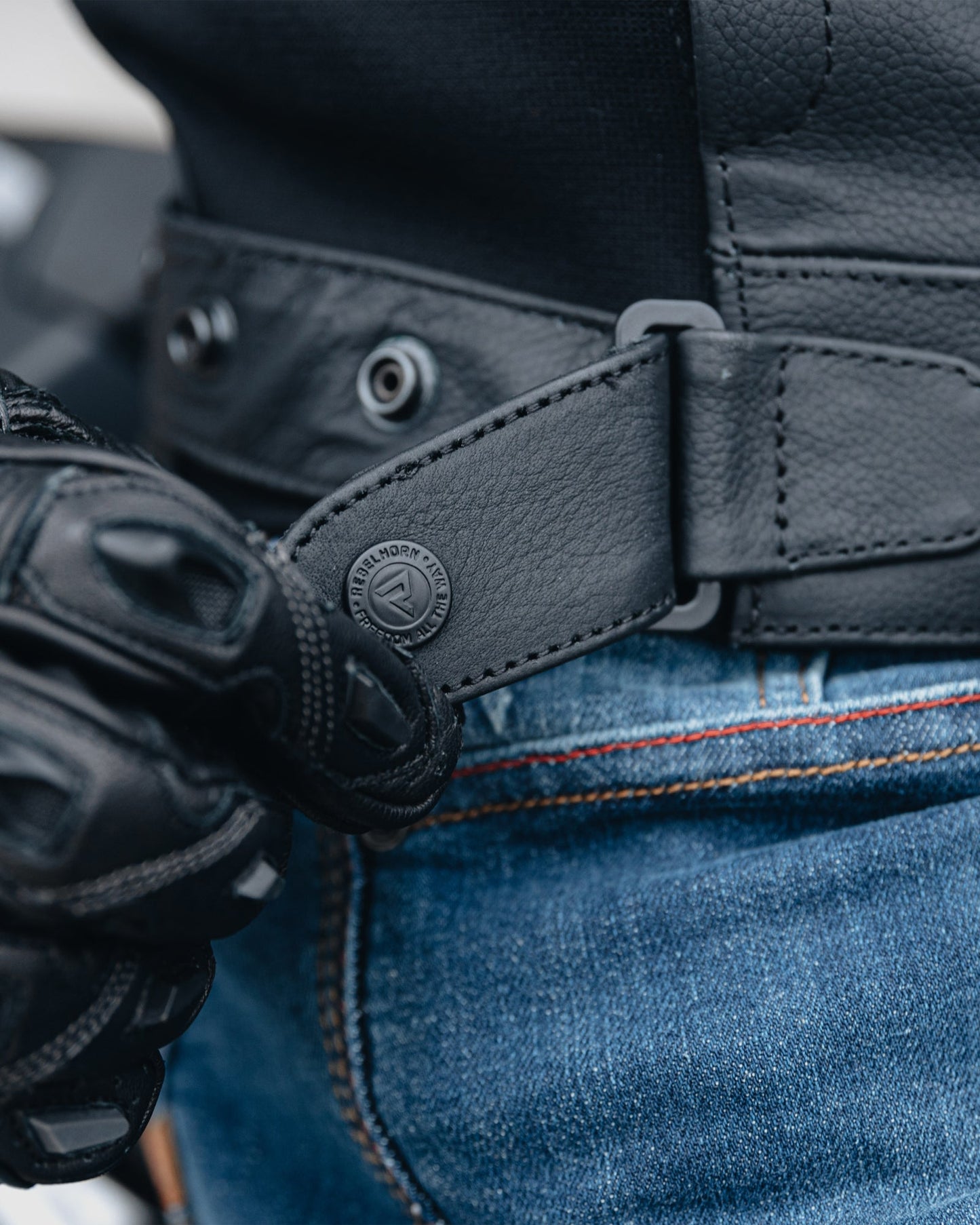 Vandal Motorrad-Lederjacke Schwarz