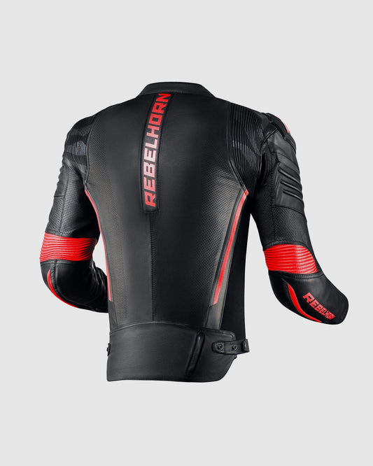 Vandal Motorrad-Lederjacke Rot