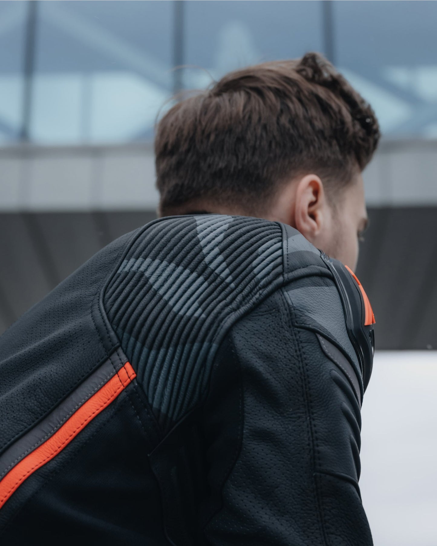 Vandal Motorrad-Lederjacke Rot