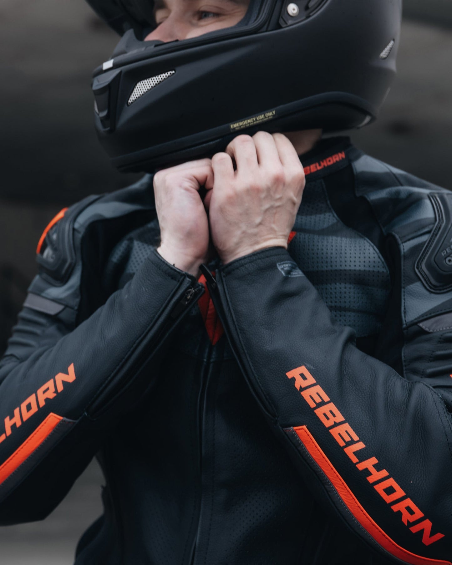 Vandal Motorrad-Lederjacke Rot