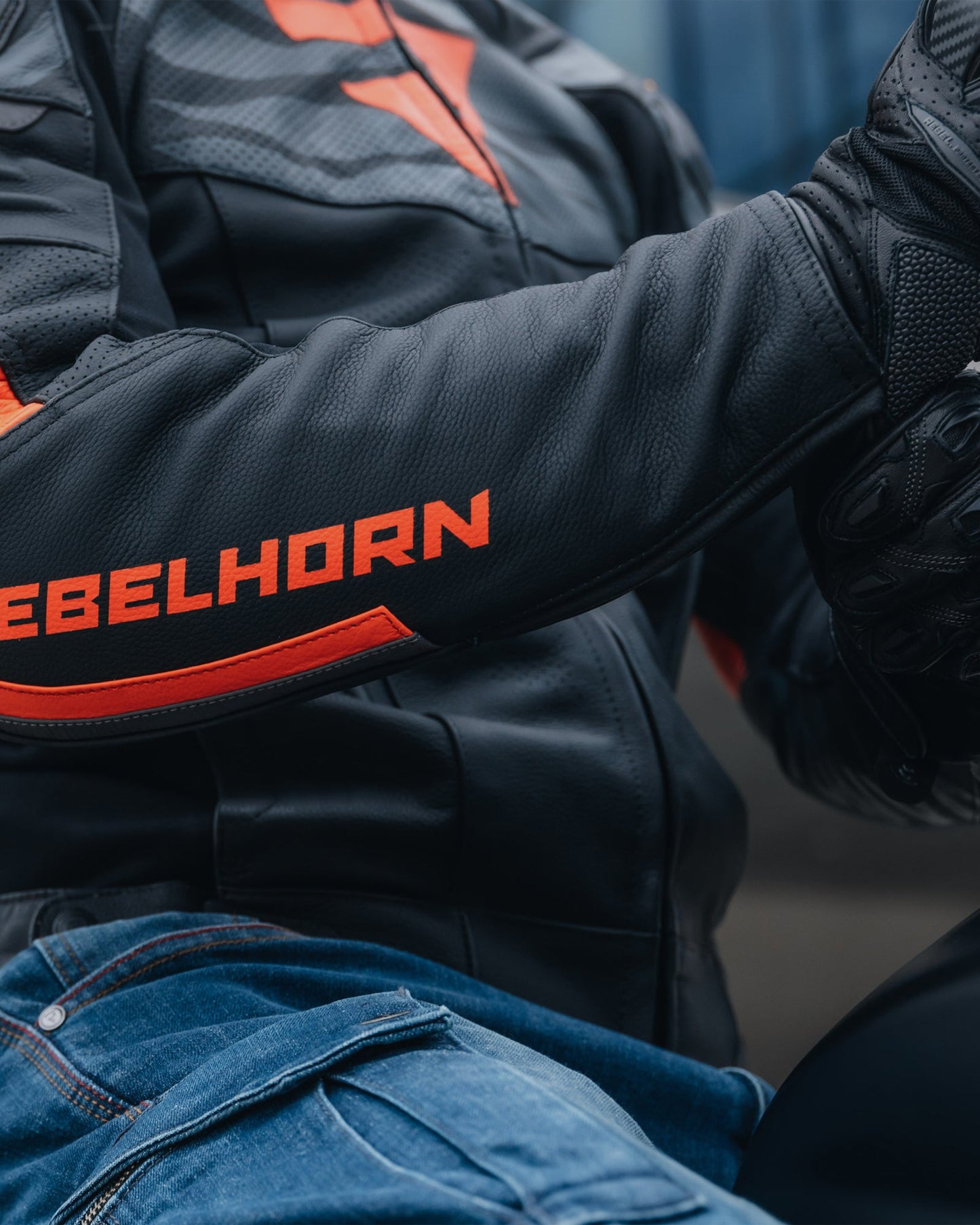 Vandal Motorrad-Lederjacke Rot