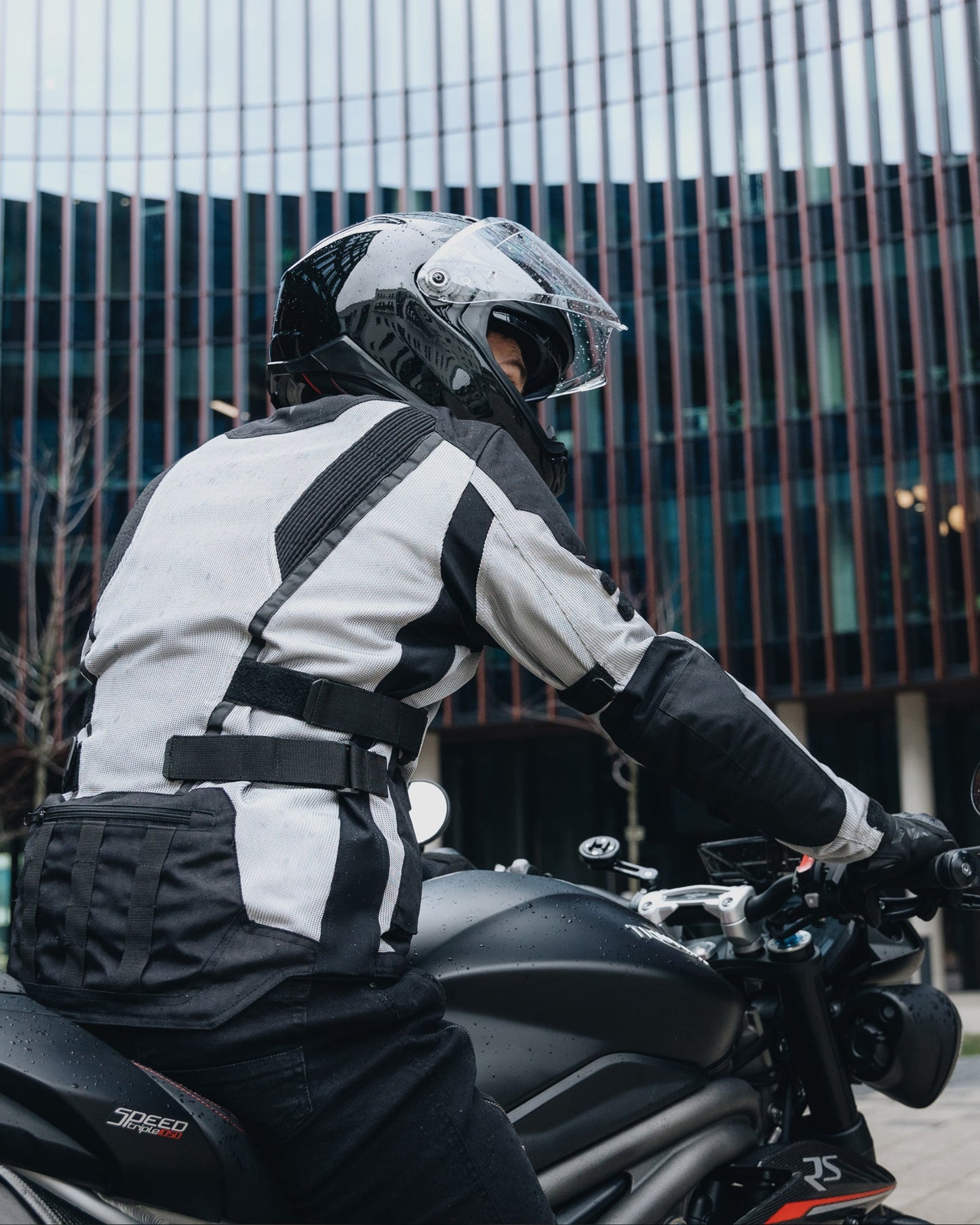 Scandal II Motorradjacke Grau