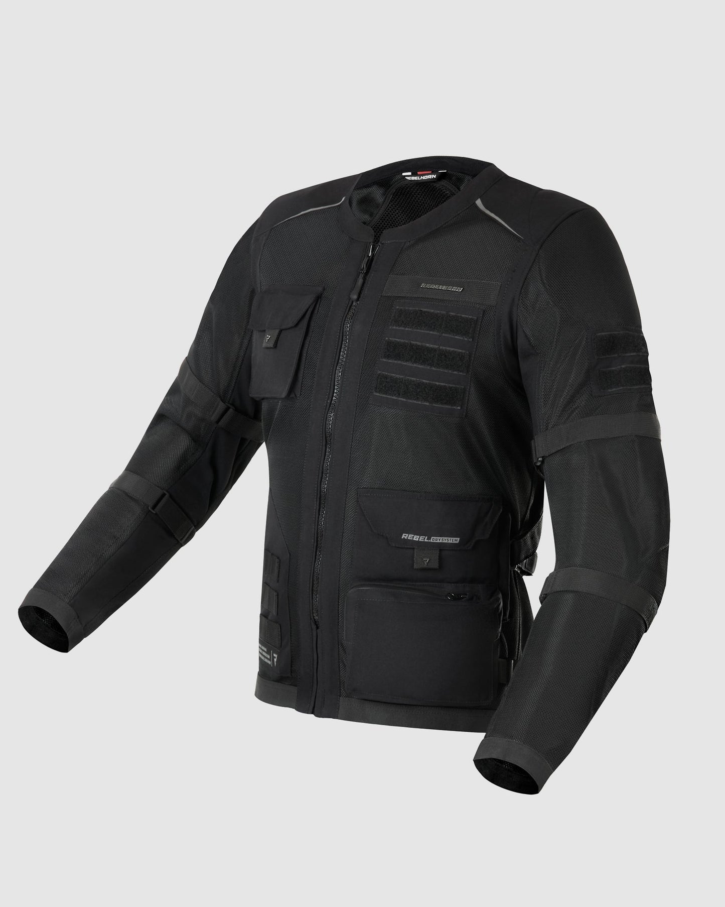 Brutale Motorradjacke Schwarz