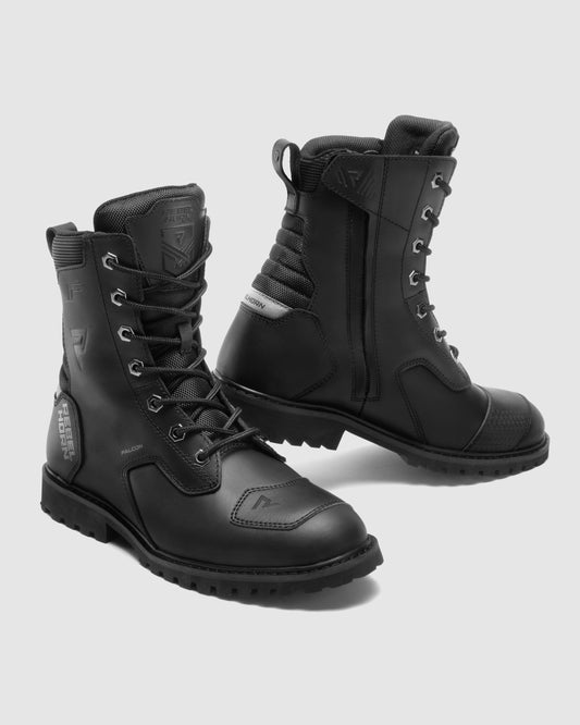 Falcon Motorradstiefel Schwarz