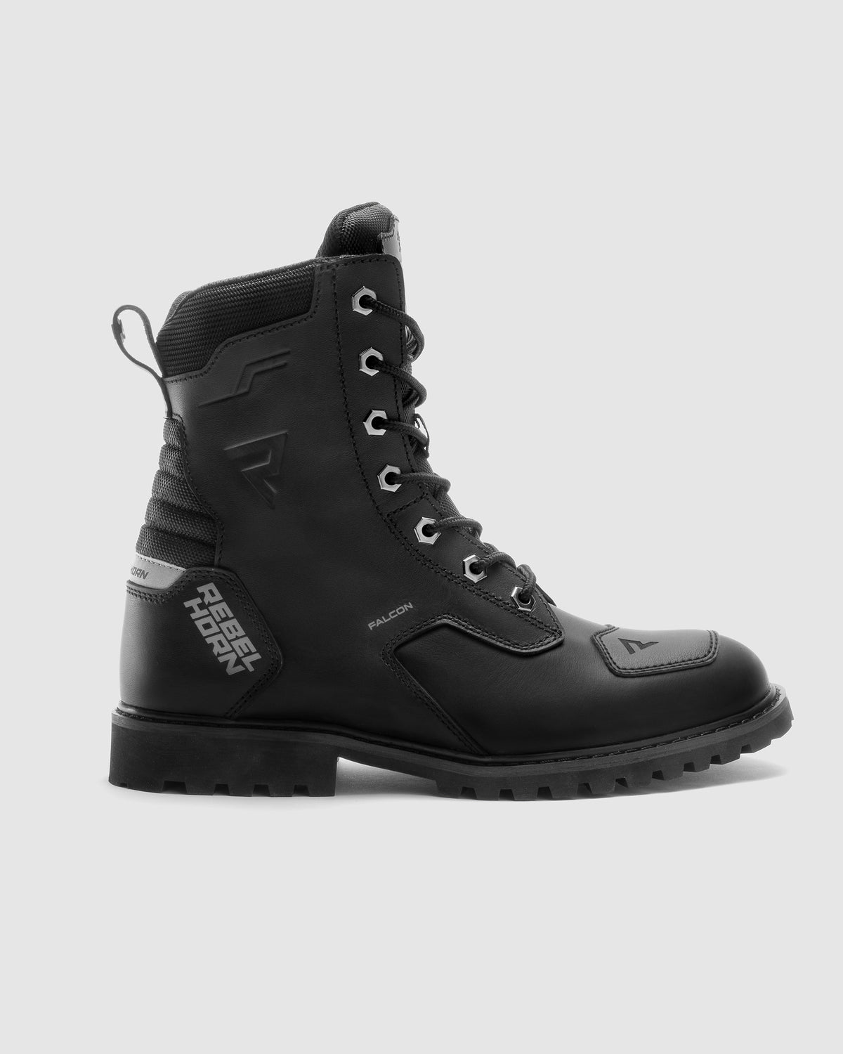 Falcon Motorradstiefel Schwarz