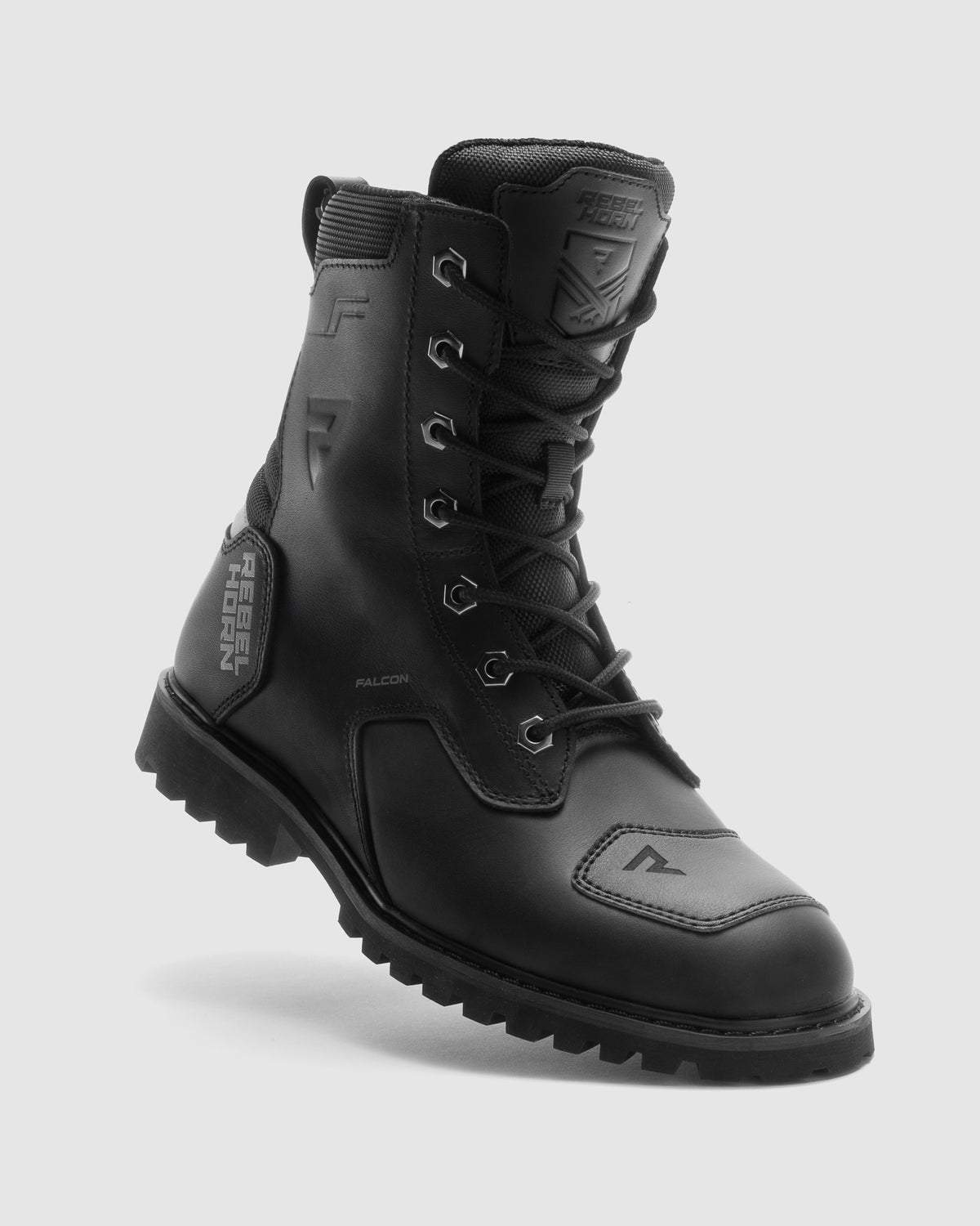 Falcon Motorradstiefel Schwarz