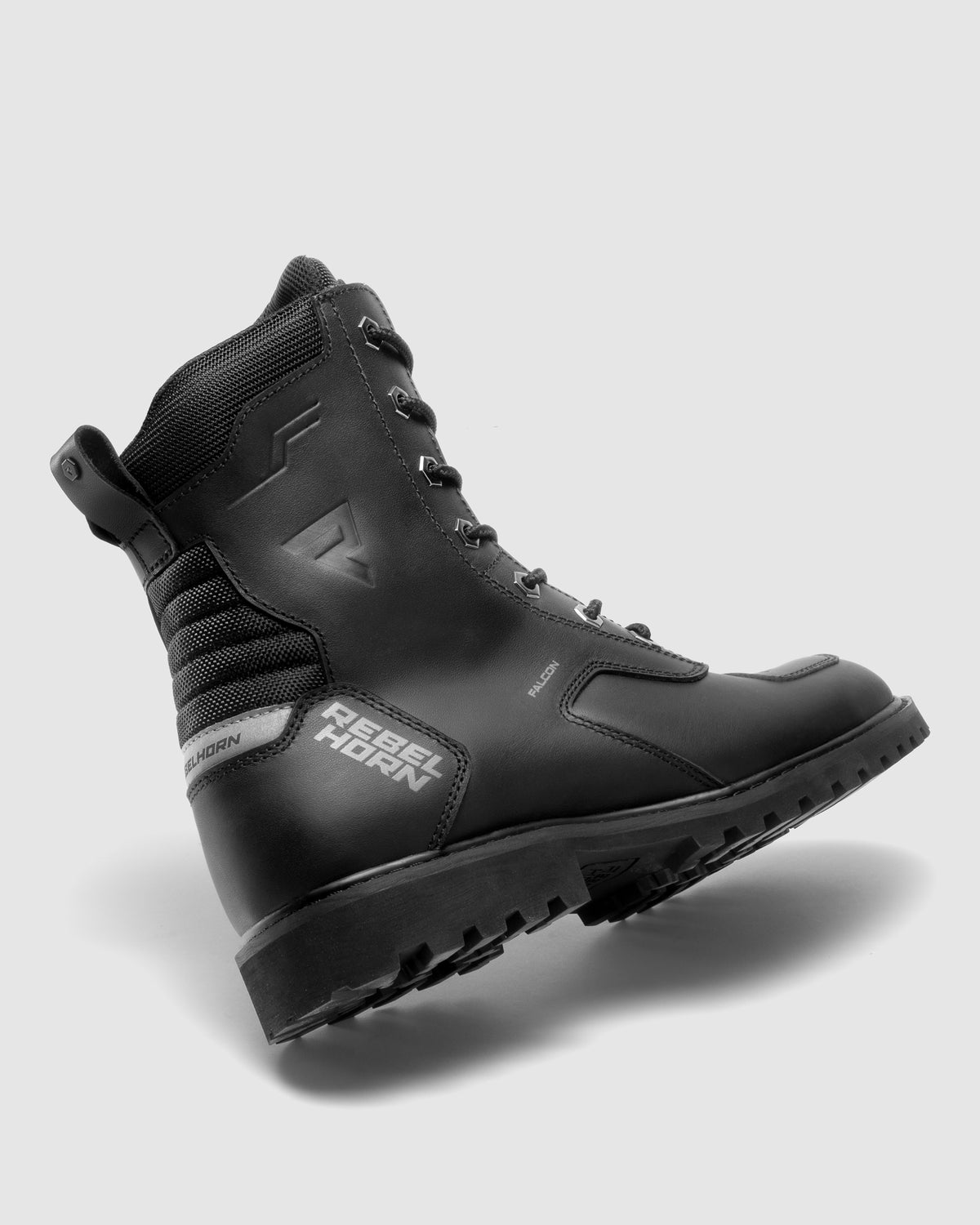 Falcon Motorradstiefel Schwarz