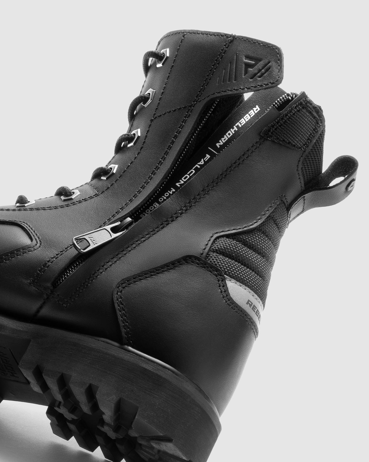 Falcon Motorradstiefel Schwarz