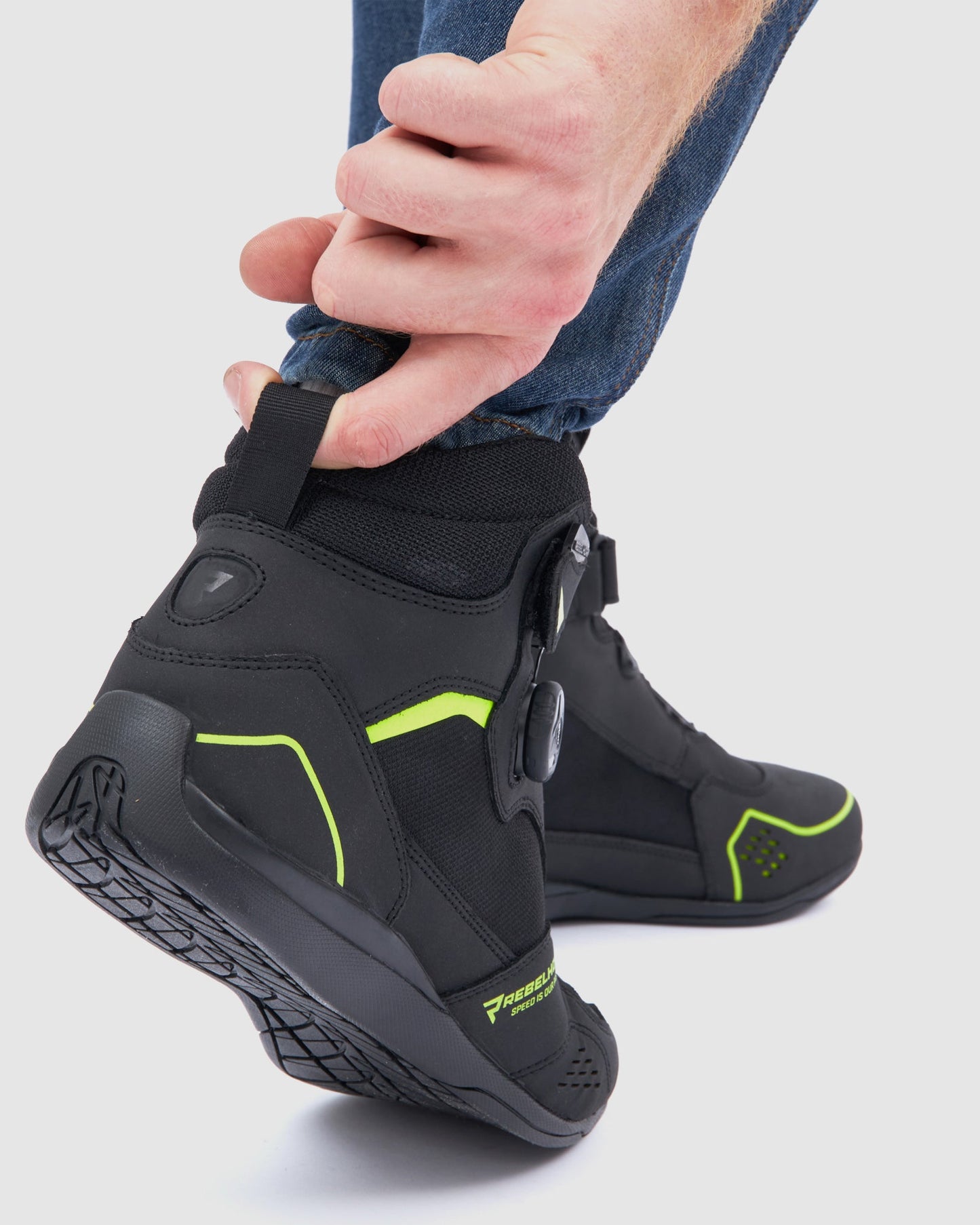 Spark II Motorradstiefel Neongelb