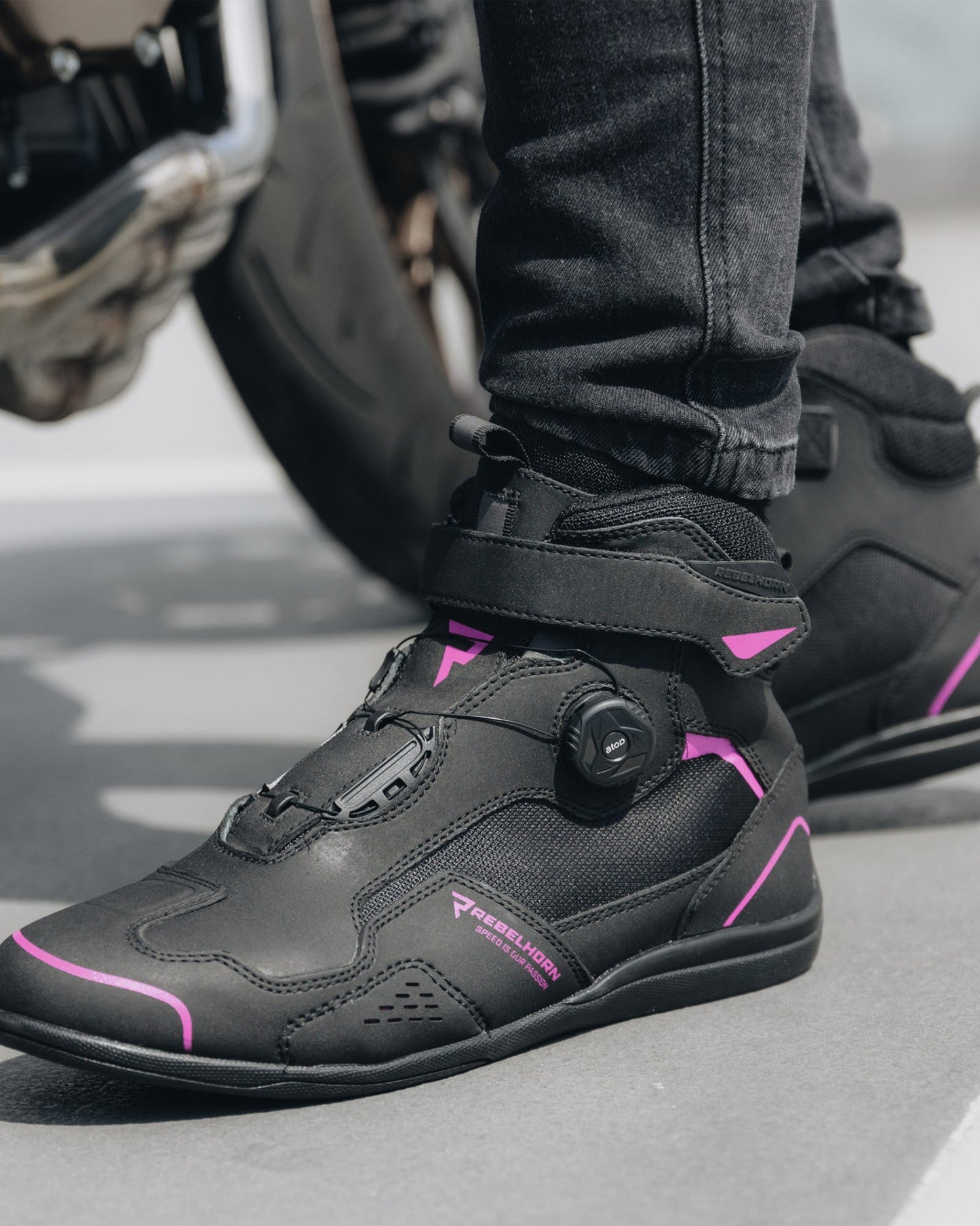Spark II Damen Motorradstiefel Rosa