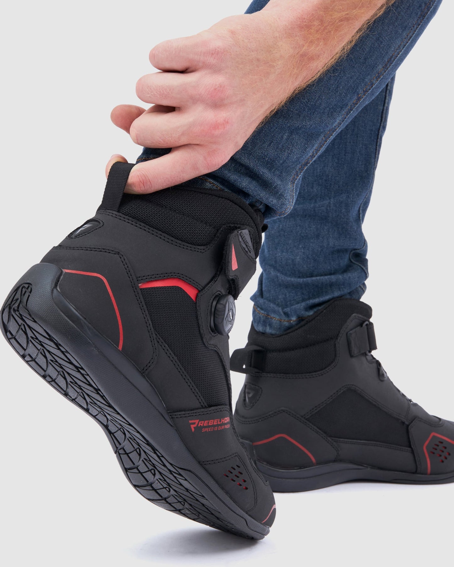 Spark II Motorradstiefel Rot