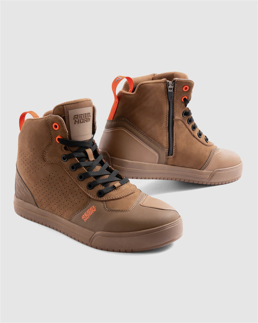 Spike Motorradstiefel Braun