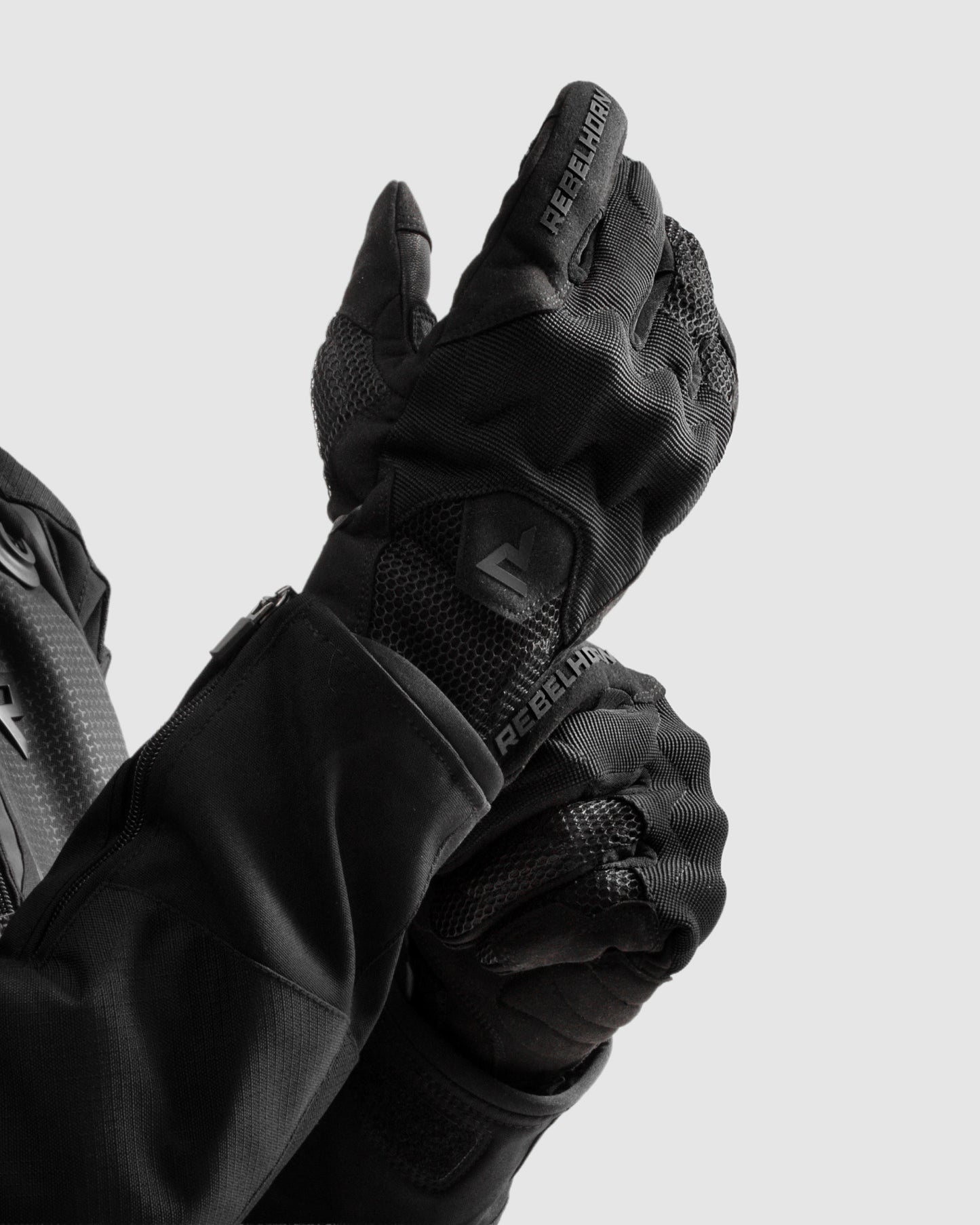 Core Motorradhandschuhe Schwarz