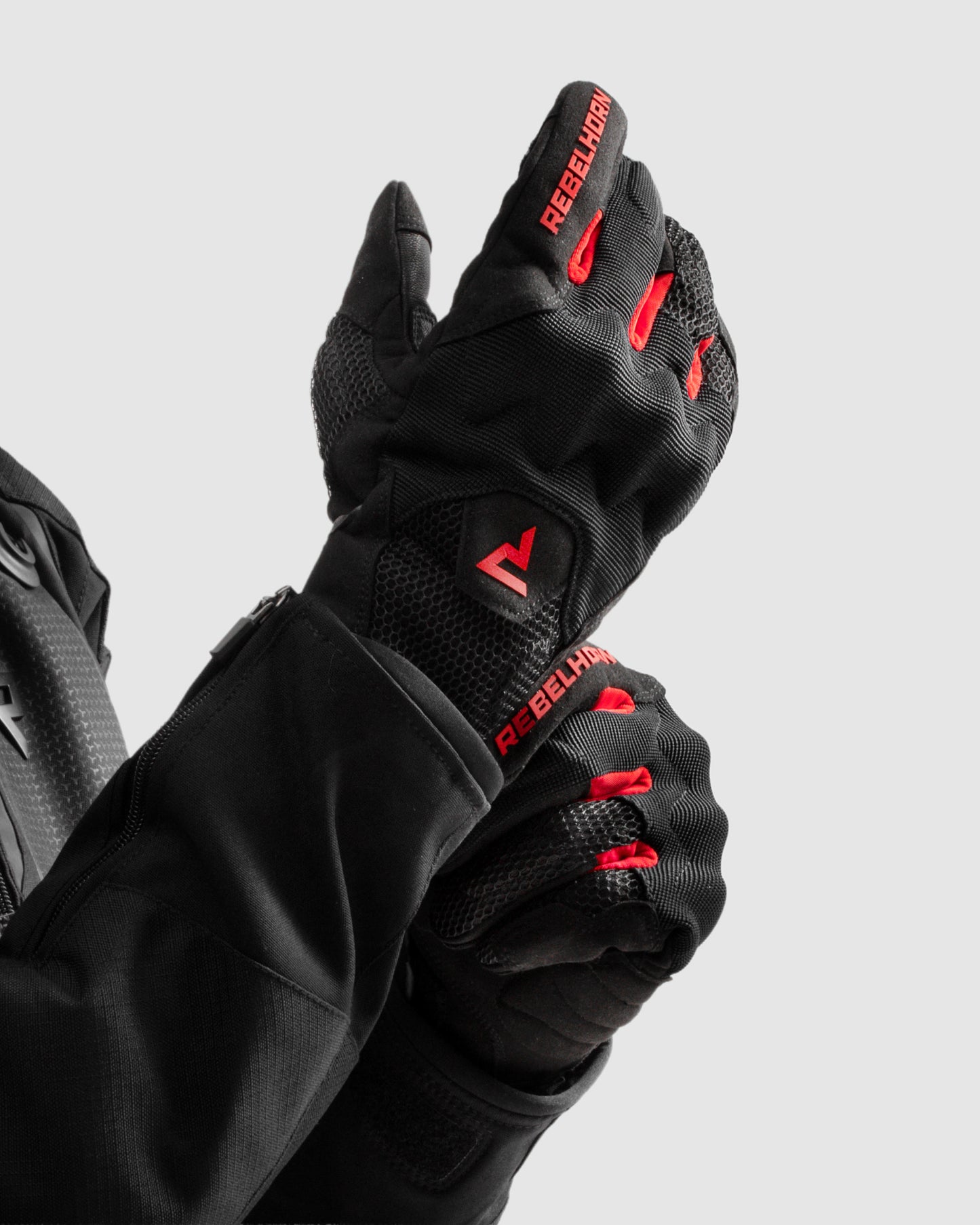 Core Motorradhandschuhe Rot