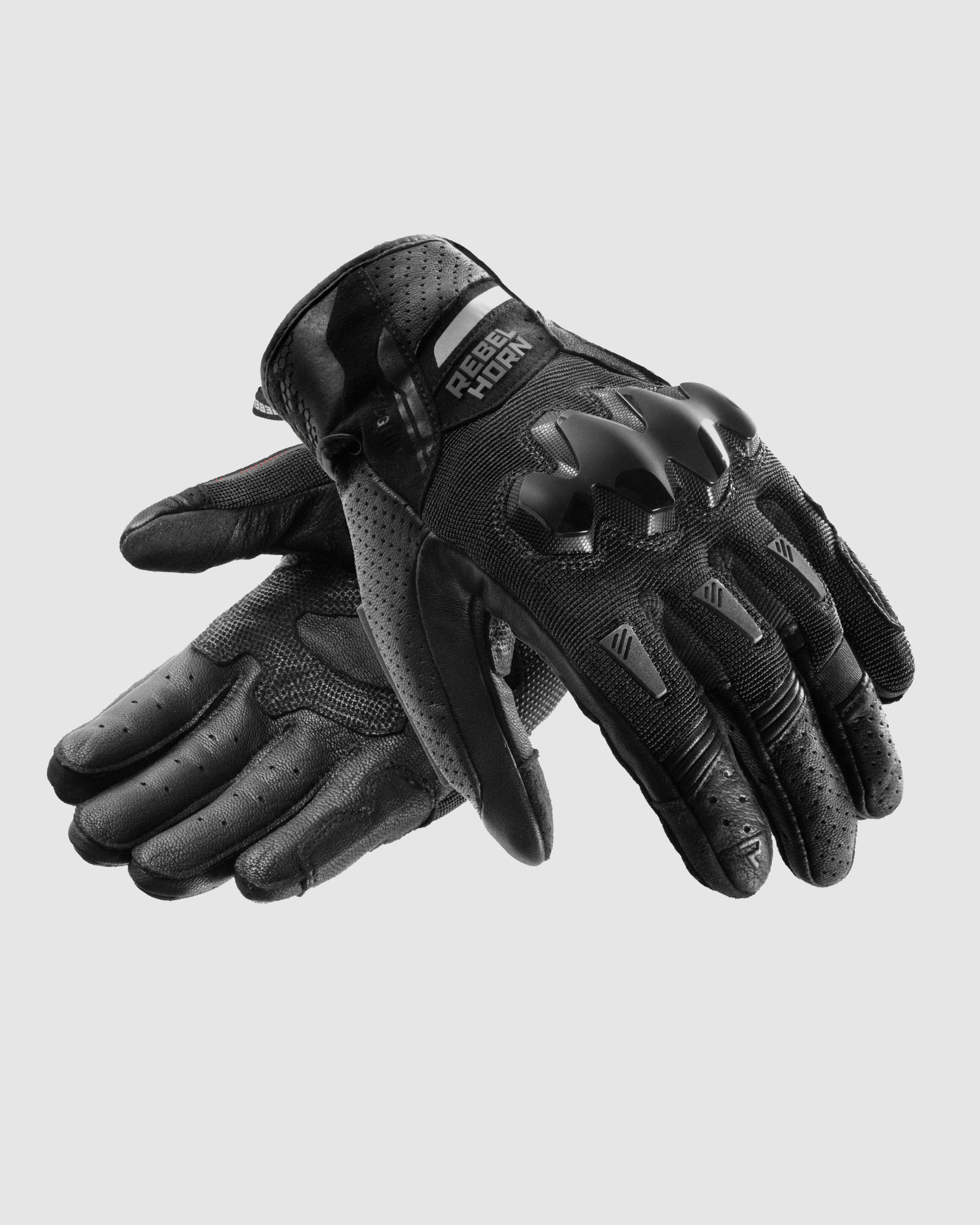 Defender Motorradhandschuhe Schwarz