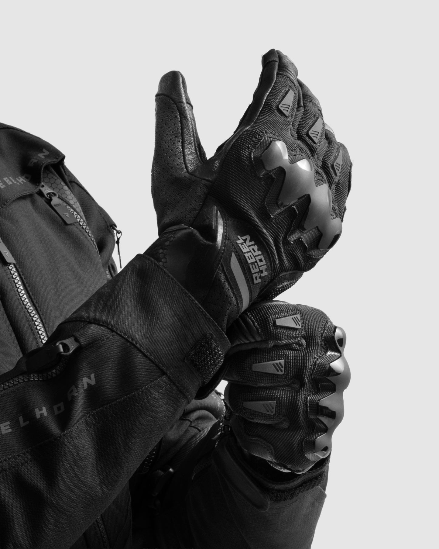 Defender Motorradhandschuhe Schwarz