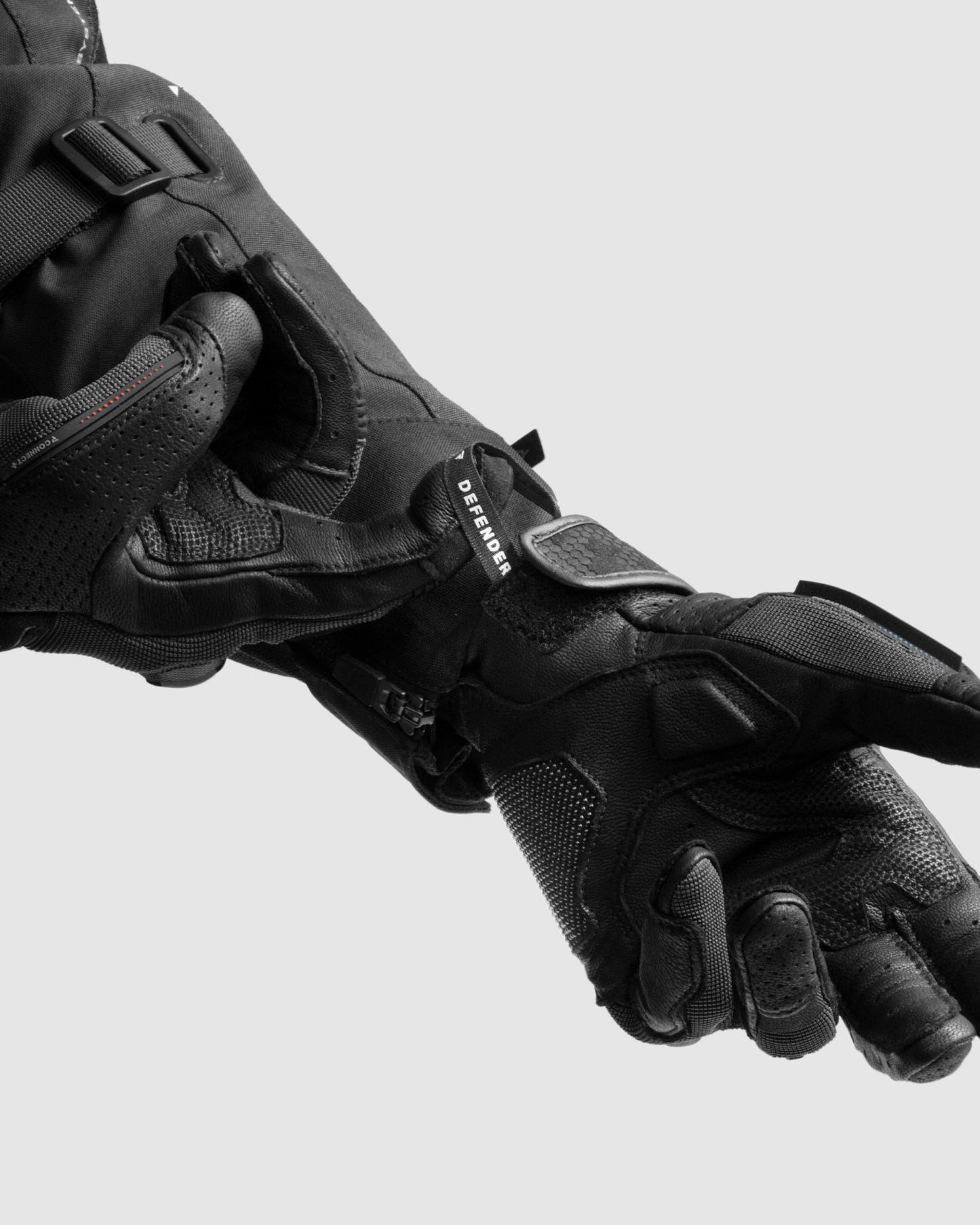 Defender Motorradhandschuhe Schwarz